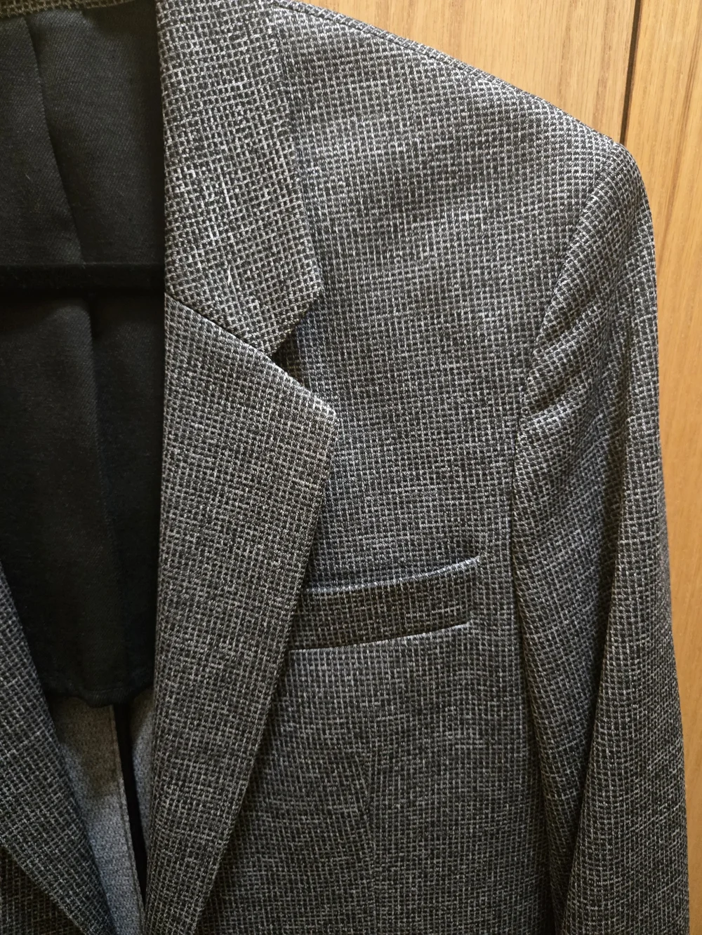 Zara Classic Men's Gray Textured Blazer